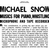 Music For Piano, Whistling, Microphone And Tape Recorder